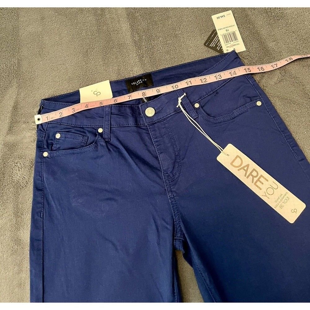 Celebrity Pink Jayden Skinny Jeans Women 7/28 Blue Stretch NWT - Picture 4 of 7
